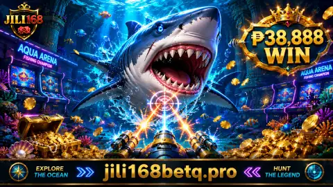 JILI168 fishing reef scene with moving underwater targets and foreground cannon